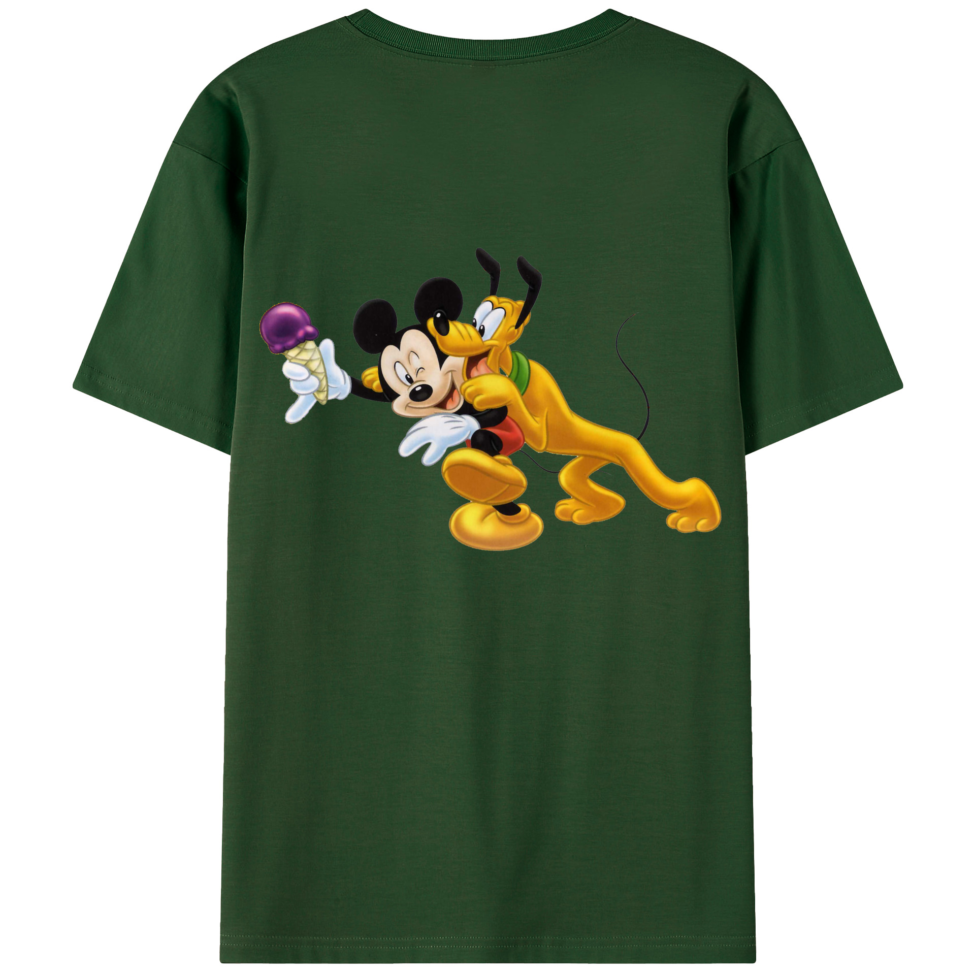 （画像用） ミッキーマウス Mickey Mouse 綿100％半袖Tシャツ（背面プリント）